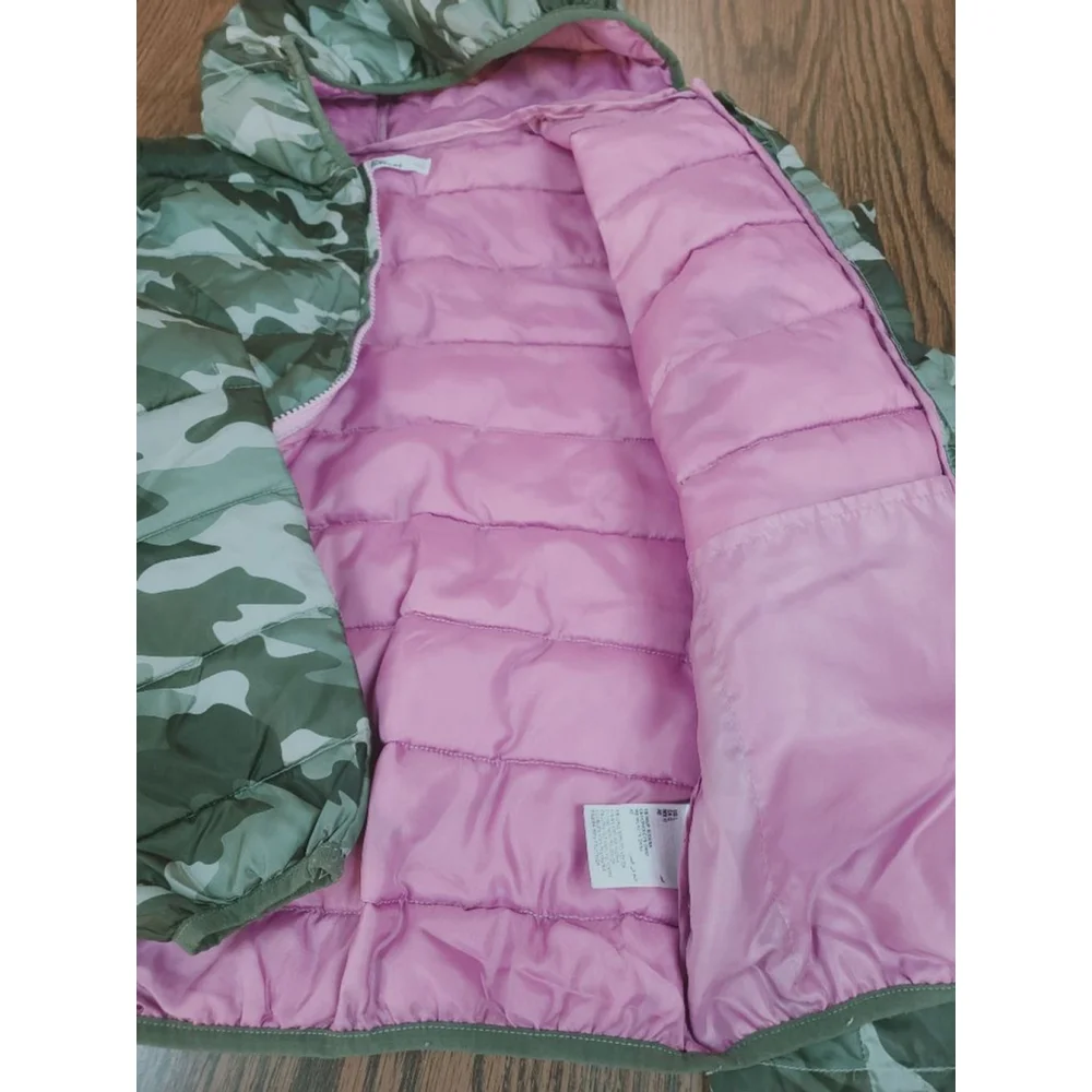 Epic Threads Girls Camo Hooded Puffer Jacket L
